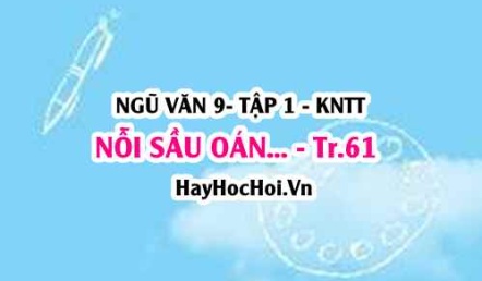 Soạn bài Nỗi sầu oán của người cung nữ trang 61 Ngữ văn lớp 9 tập 1 Kết nối tri thức